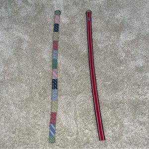 Vineyard Vines Belts Adjustable D Ring Patchwork Bright Pink Size Medium